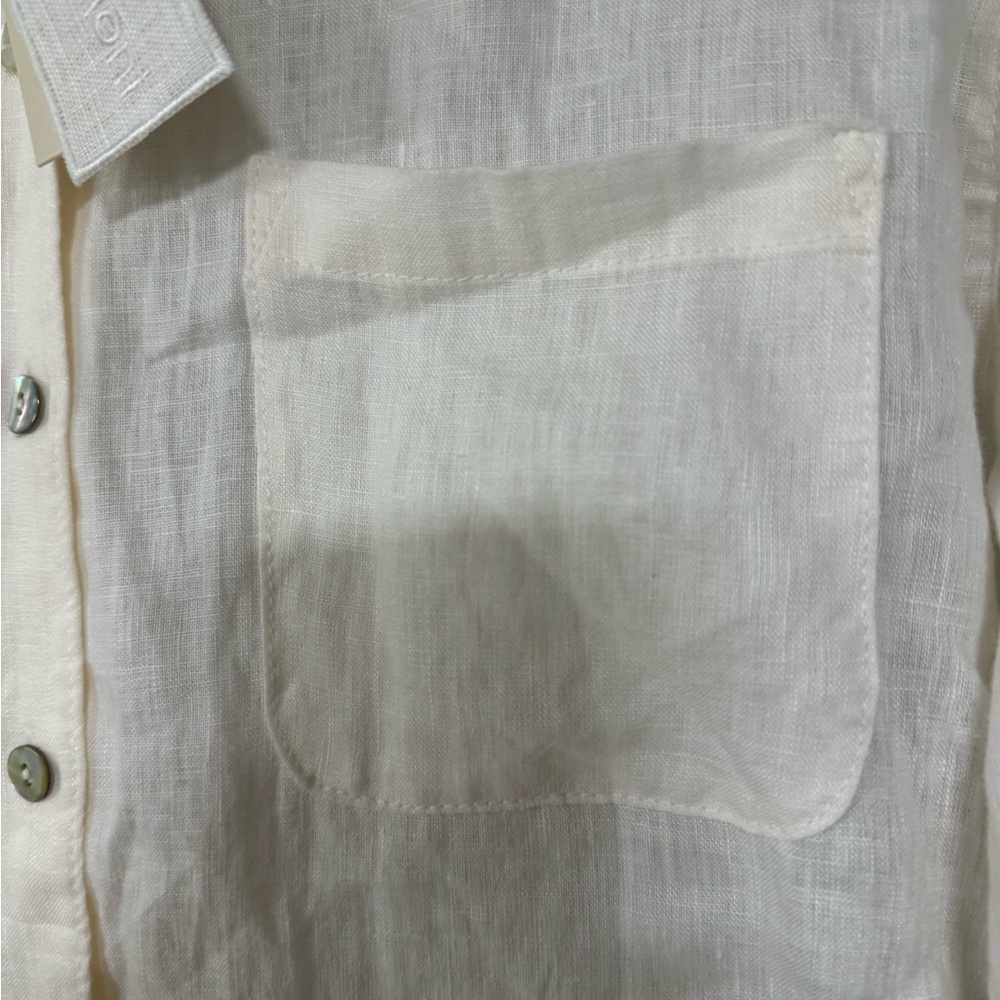 Magaschoni Cream Button-Up Shirt - Picture 5 of 9